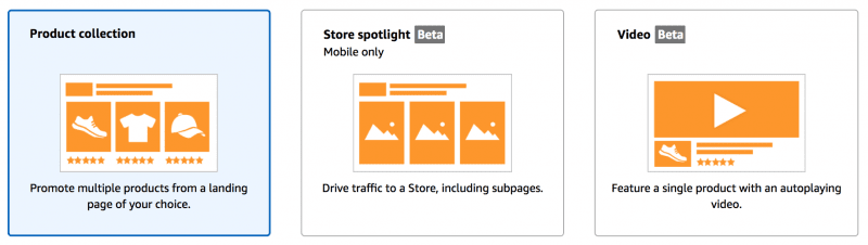 Amazon Sponsored Brand Ad Types