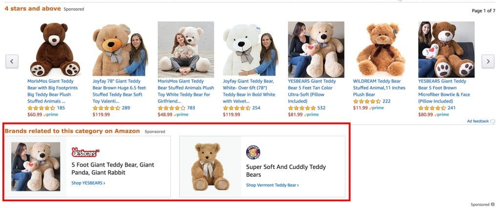 Sponsored Brand Ads Below Product Detail Page