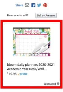 Sponsored Display Ad Below the BuyBox